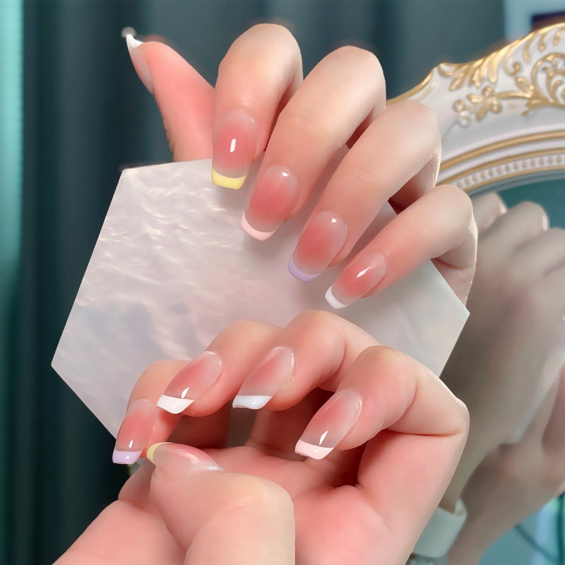 Unhas Artesanais Nude Rosa Macaron Unhas Postiças